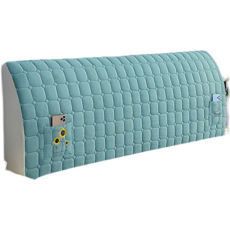 加厚夹棉床头罩秋冬新款高档现代全包通用木头硬板靠背软包盖布,居家布艺,床头罩,淘宝优惠券,粉丝福利购,淘宝优惠卷