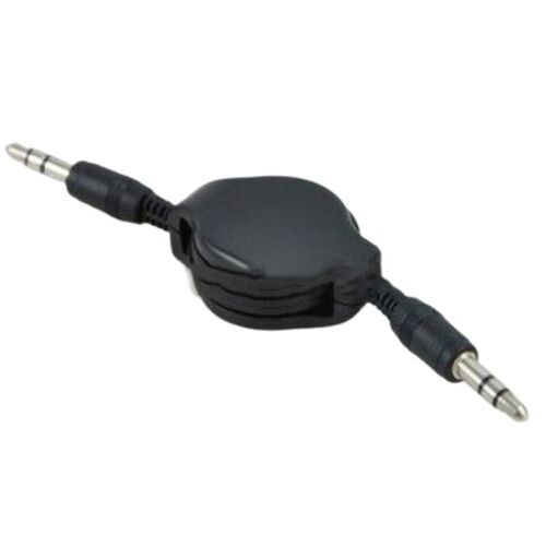 Car 3.5mm Plug Male to Aux Stereo Retractable Cable Cord Fo