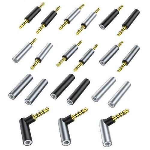 Straight/Elbow Adapter 3.5mm AUX Coupler Female Male Stereo