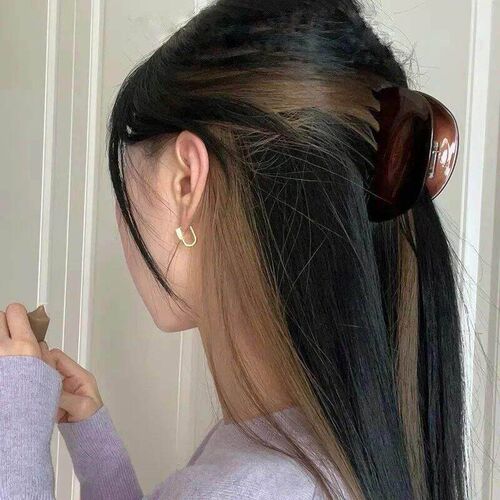 Muweordy Brown Hair Clips Acetate Hair Claw Clip Chocolate-c