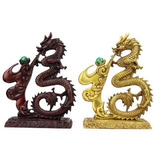 铜青龙摆件龙神座生肖经典 饰摆设 汉龙家用客厅办公室工艺品桌面装