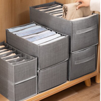 Closet Organizer Drawer Divider Jeans Sweater Clothes Storag