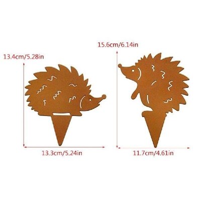 Metal Rust Animals Garden Stakes Art Crafts Statues
