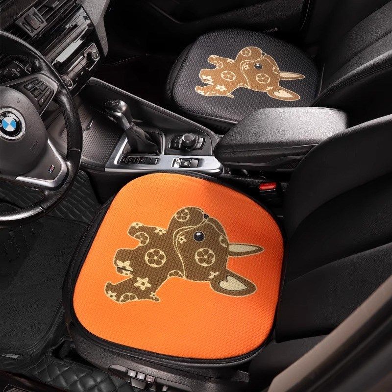 汽车夏季后排座垫冰丝透气时尚坐垫通用单片无靠背三件车上用品