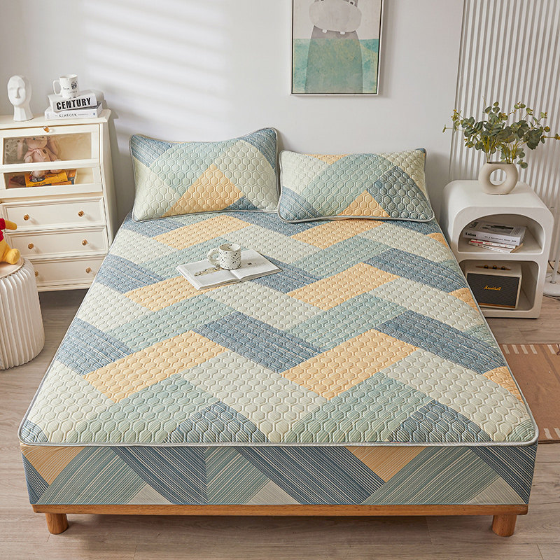 乳胶凉席床笠款三件夏季冰丝加厚床笠23新款床垫保护罩软垫防滑,床上用品,乳胶席,淘宝优惠券,粉丝福利购,淘宝优惠卷