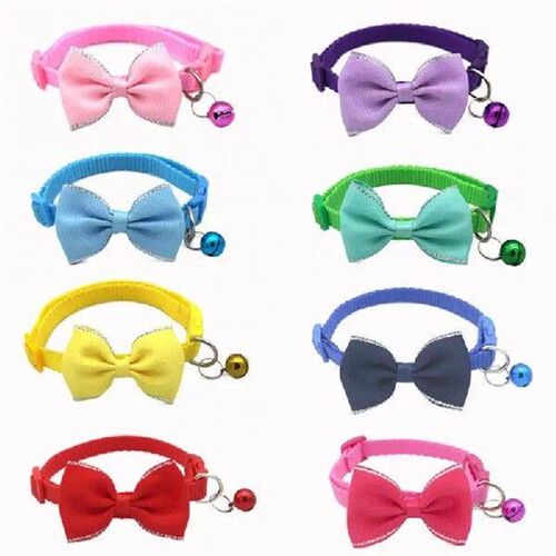 Pet Collars New Pet Bow Bell Collars Cute Cat Collars Pet