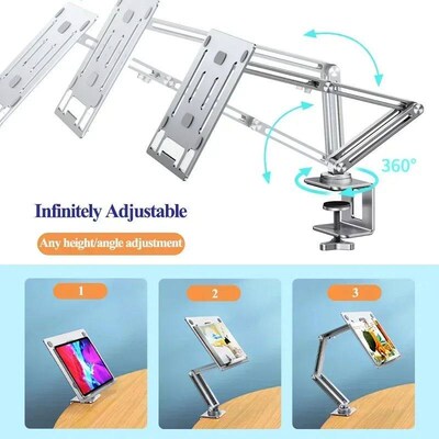 Eary Laptop Mount for Desk Laptop Arm Mount with 360Rotati