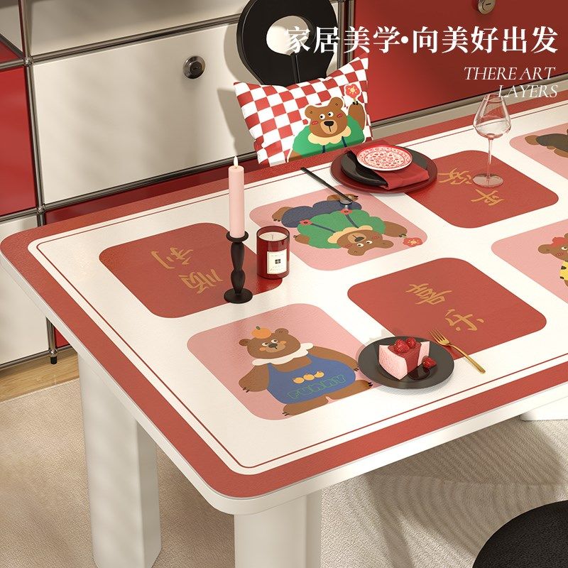 节日餐桌桌垫免洗防水防油防烫新年桌布隔热茶几台布桌面保护垫子,居家布艺,桌布,淘宝优惠券,粉丝福利购,淘宝优惠卷