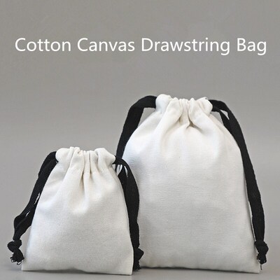 Cotton Drawstring Storage Bags White Canvas Bags Wedding