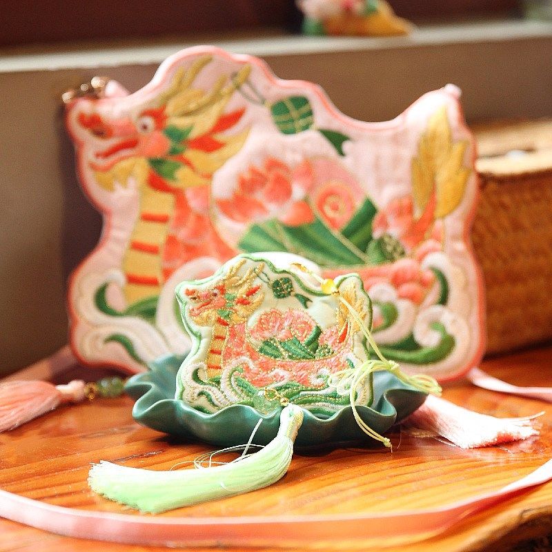 端午节安康香囊绿色龙形龙舟香袋汉服包国潮挎包艾叶本草荷包女,居家日用,香包/香囊,淘宝优惠券,粉丝福利购,淘宝优惠卷