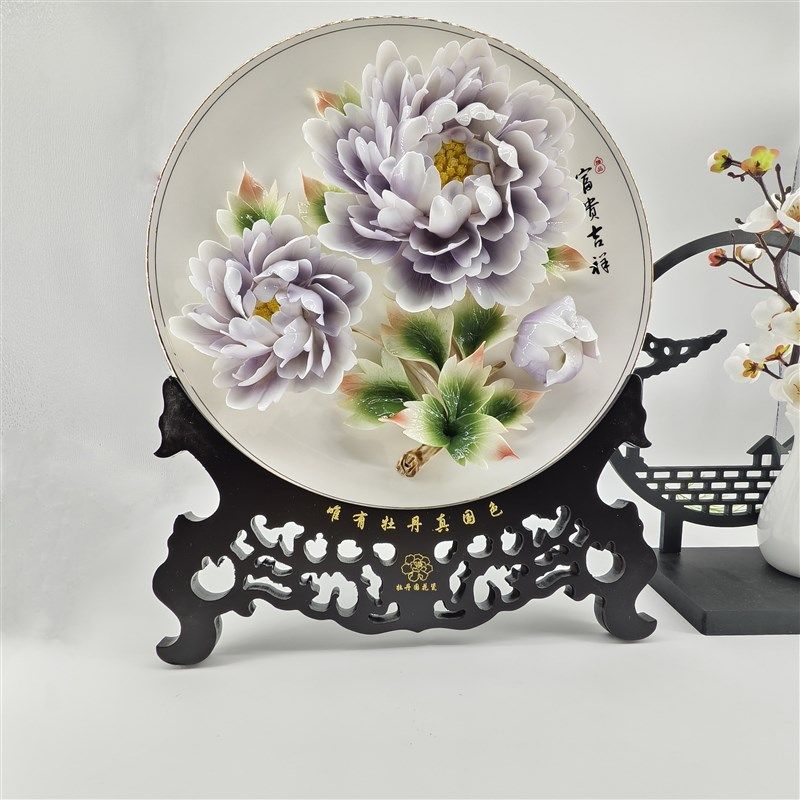 结婚商务创意礼品牡丹瓷教师节春节中秋节手工艺陶瓷洛阳特色礼品,家居饰品,桌面摆件,淘宝优惠券,粉丝福利购,淘宝优惠卷