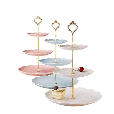 european embossed ceramic platter snack plate cake rack