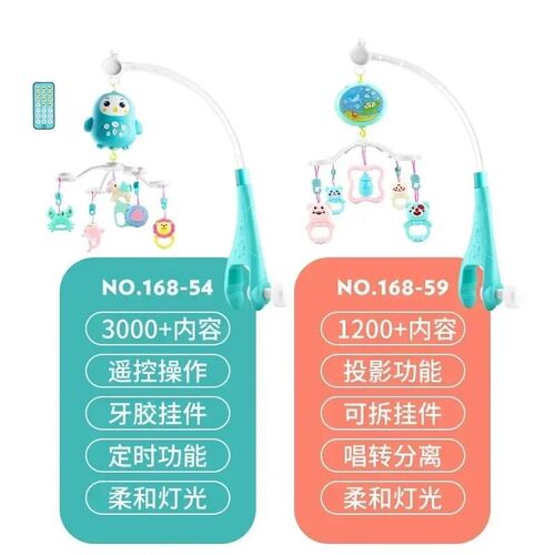 Baby Crib Mobile Rattle Toy For 0-12 Months Infant Rotating