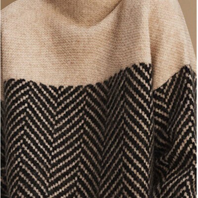 Sweater Women Korean Fashion Retro Matching Semi-turtleneck
