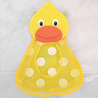 Baby Bath Toys Cute Duck Frog Mesh Net Toy Storage Bag Stron