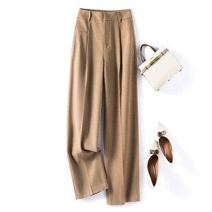 Style Worsted Womens Spring High Pants New Suit Early Wool