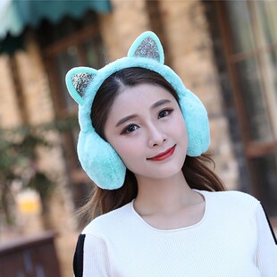 Winter Ears Women Fluf Animal Earmuffs Fox Rabbit Cat Warmer