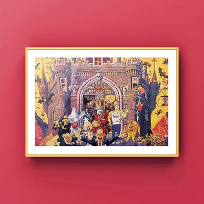 3djp拼图框实木相框专用300片00片00片1000片装裱框架外框定制