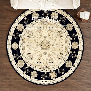 OVOC 法式高级圆形客厅地毯加厚仿羊绒卧室床边沙发茶几椅子地垫