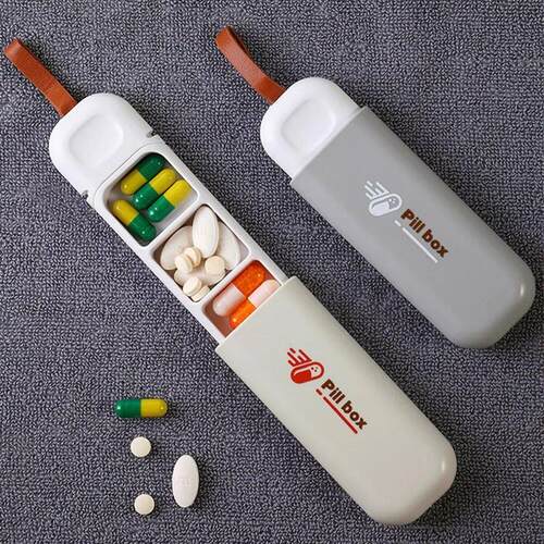 JUSTLANG 3 Compartment Pill Box Daily Pill Organizer Portabl