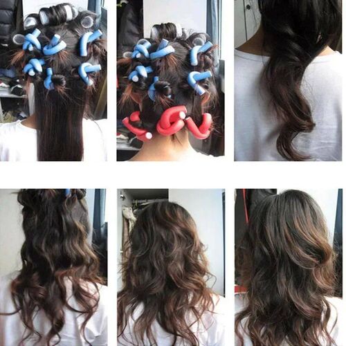 10pcs Flexible Hair Curling Rod Hair Curler Makers Soft Foam