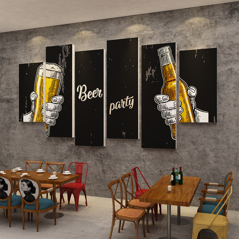 清酒吧工业风墙面装饰品饭馆复古怀旧挂画火锅场景布置创意烧烤店,家居饰品,文化墙贴,淘宝优惠券,粉丝福利购,淘宝优惠卷