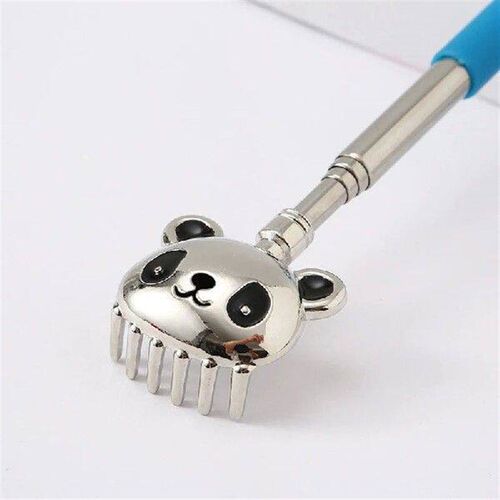 Panda Six Teeth Stainless Steel Back Scratcher Telescopic