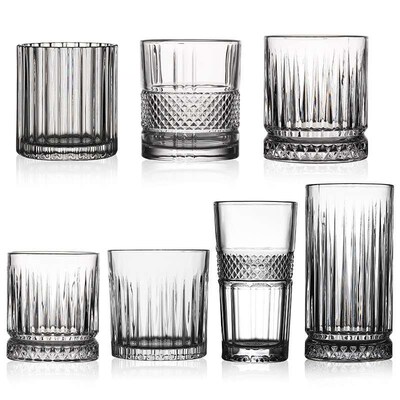 .Carved Wine Glass Classical Glass Drink Glass Thickened Bee