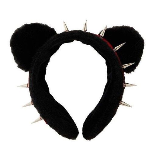 Artificial Cats Ear Hairband with Metal Earring Halloween