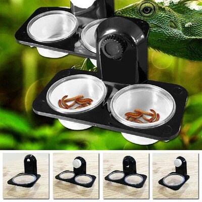 1pcs ABS Reptile Tank Food Water Feeding Bowl Insect Spider