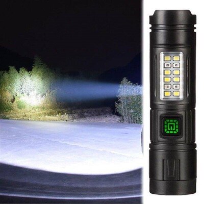 LED Flashlight Rechargeable Work Light With Side Light