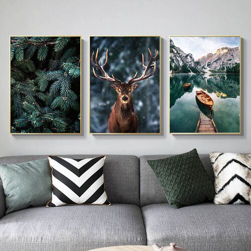 Landscape Poster Nature Decorative Picture Home Nordic Fog F