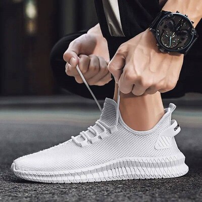 Breathable Mesh Men Shoes rendy Lightweight Walking Flats Pl