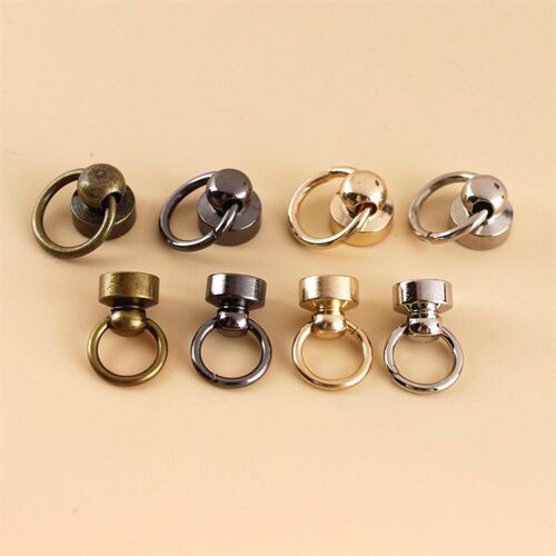 10pcs Metal Ball Post With O Ring Studs Rivets Nail Screwbac