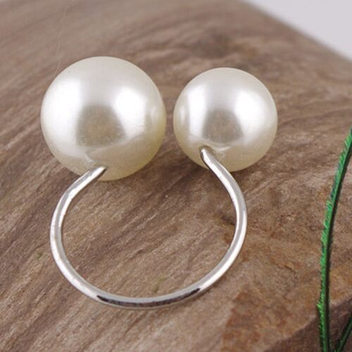 Fashion Women's Size Pearl Open Ring Temperament Wild Fa