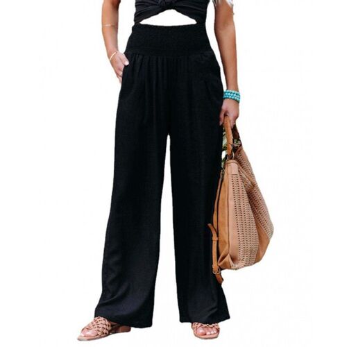 In Stock! 2025 Casual Wide-leg tton Linen Loose Trousers For