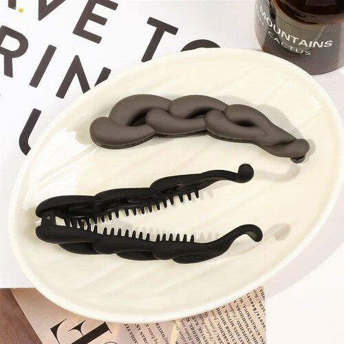 Frosted Banana Hair Clip Solid Color Frosted Hair Claw Class