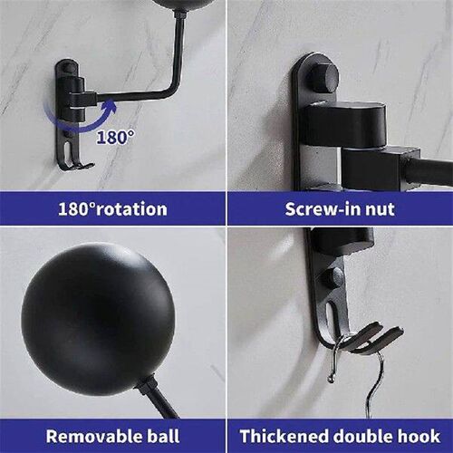 Motorcycle Bike Helmet Rack Wall Mount Aluminum Cycling