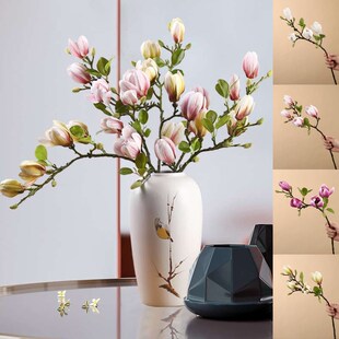 Artificial Magnolia Flower Branch For Home Living Room Decor