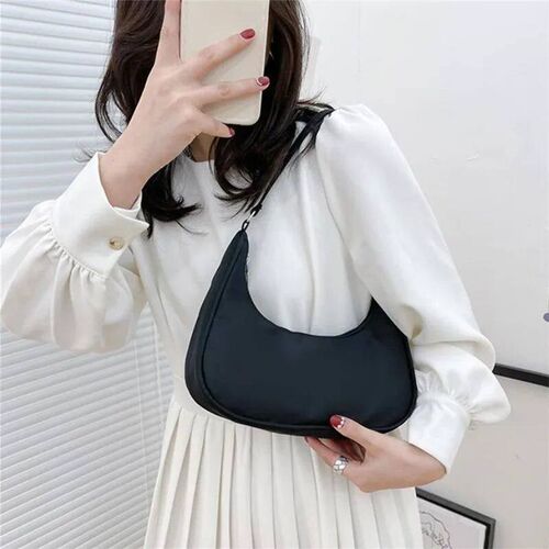 Fahionable Shoulder Underarm Bag Light Small Solid Color Sat