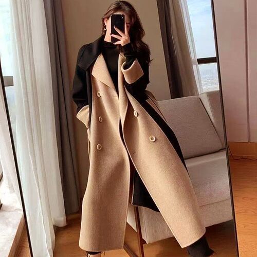 Women Coats Vintage 2023 Autumn Winter Fashion V -Neck