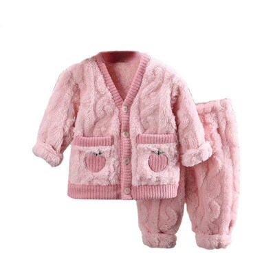 New Winter Sleepwear Baby Girls Clothes Children Warm Long S
