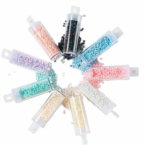 1200Pcs Japanese Glass Beads 2MM  Opaque Color Uniform DIY B