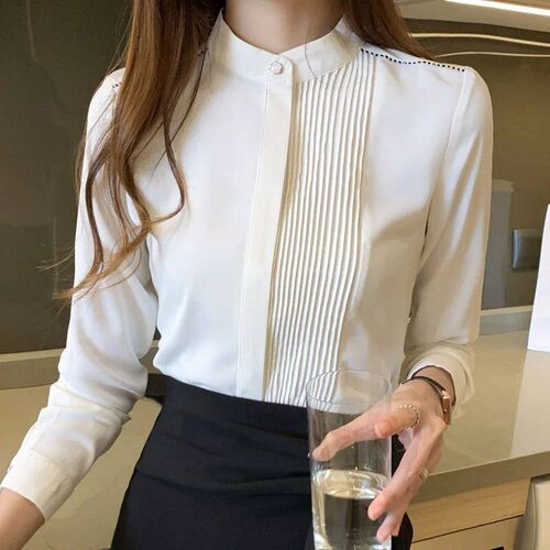 Long Sleeve Chiffon Blouse Shirt Tops Blouse Women Blusas Mu