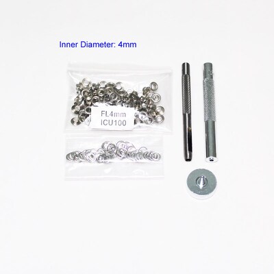 100sets Silver metal eyelets 4mm 5mm 6mm 8mm 10mm 12mm 14mm