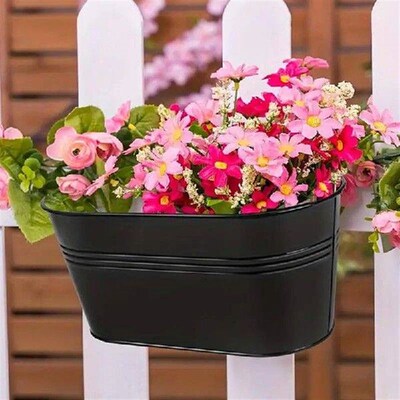 Railing Planter Wall Hanging Flower Pots Over The Railing