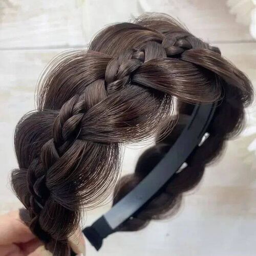 1pc Wig Twist Headbands for Women Wide Fishbone Braids Hairb