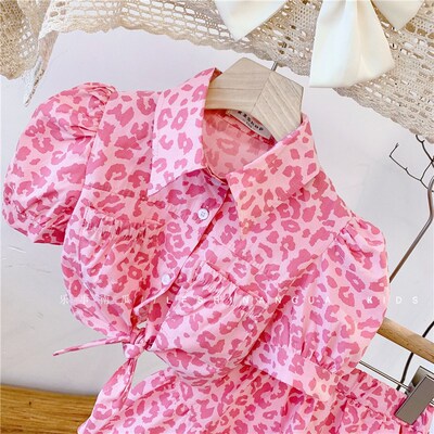 Girls Clothes Set Pink Color Leopard Toddler Girl Clothing S