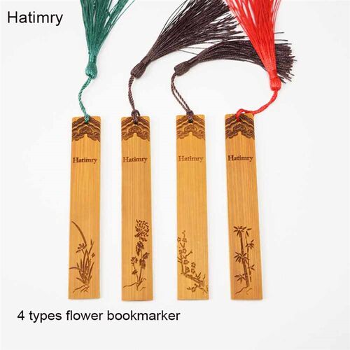 Bamboo matirel bookmark marque page marcador de book mark li