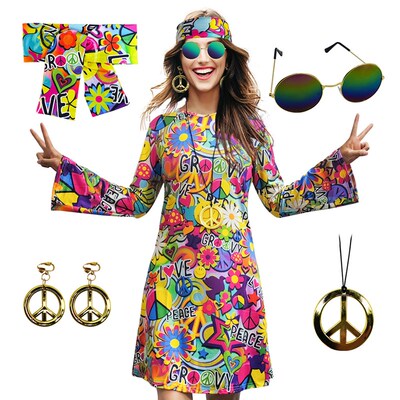 pcs Set s s Women Hippie Costume Accessories Hippie Disco